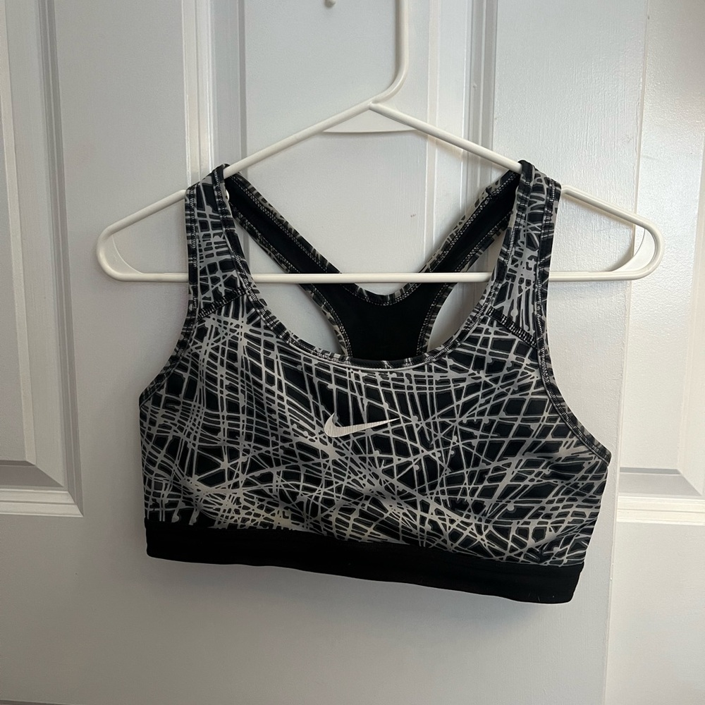 Nike Women's Black and White Sports Bra